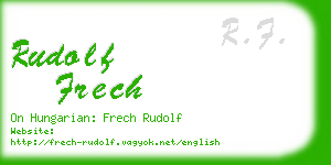 rudolf frech business card